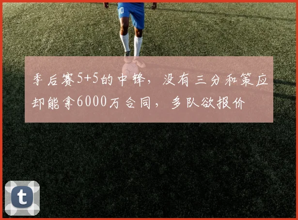 季后赛5+5的中锋，没有三分和策应却能拿6000万合同，多队欲报价